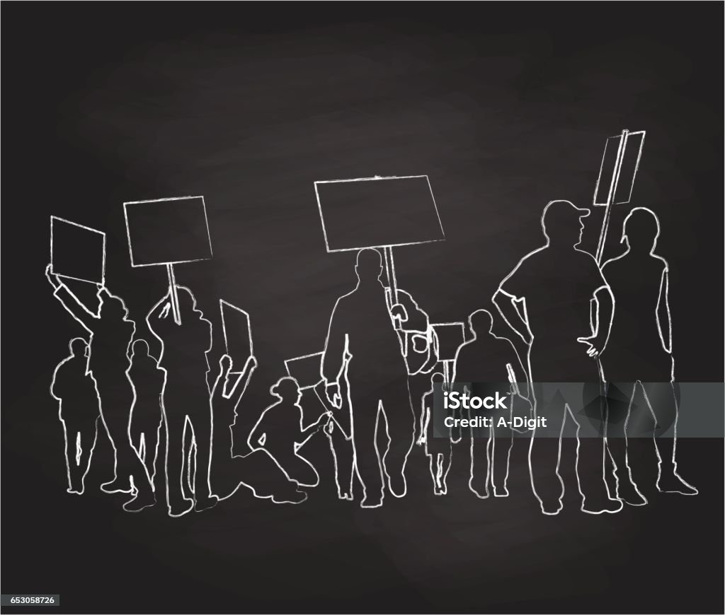 Protesting Signs Stock Illustration - Download Image Now - Strike ...