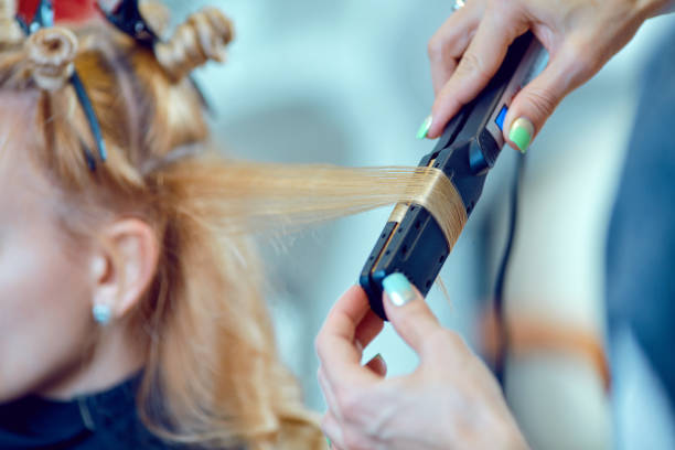 istock Hair styling in a beauty salon . 653065594