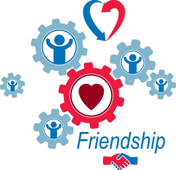istock Social Relations conceptual logo, unique vector symbol. Society and Person, social interaction. 653072576