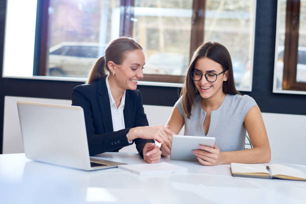 istock Positive female managers in office 653085058