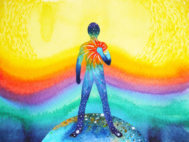 human and universe power, watercolor painting, chakra reiki, inspiration abstract thought, world, universe inside your mind human and universe power, watercolor painting, chakra reiki, inspiration abstract thought, world, universe inside your mind aura stock pictures, royalty-free photos & images