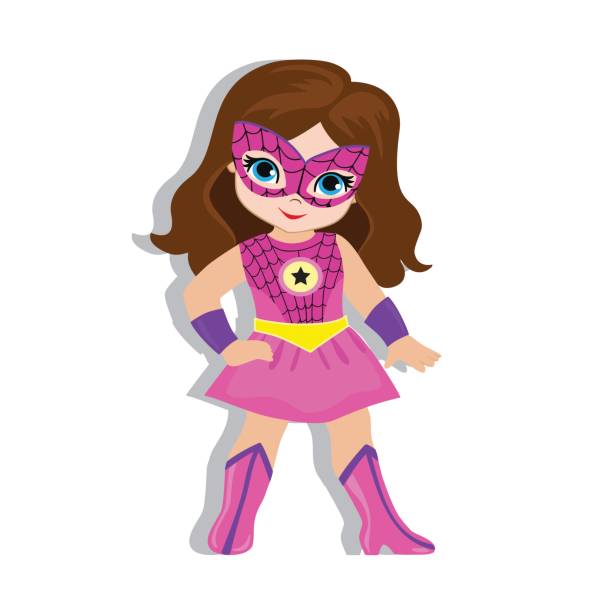 Ilustración de Ilustración Chica Linda En El Traje De Superhéroe y más Libres de Derechos de - Superhero - iStock