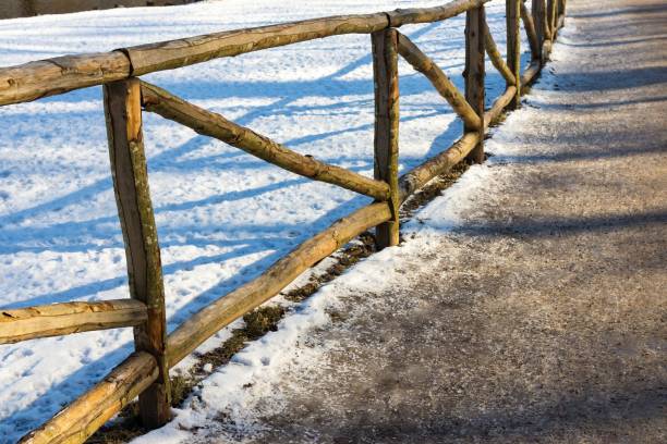 istock wooden fencing and footpath 653105168