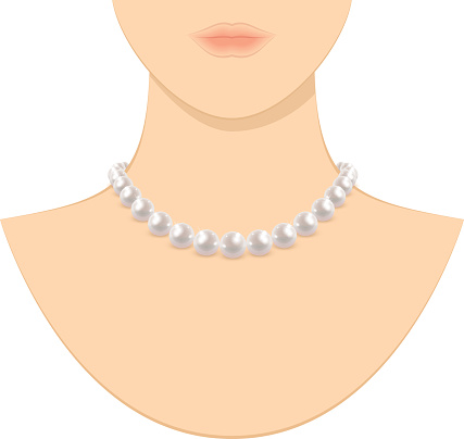 Woman with pearl jewelry