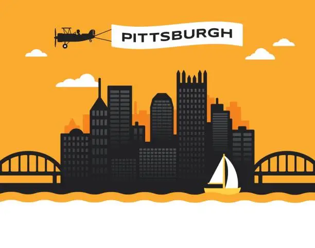 Vector illustration of Pittsburgh Skyline