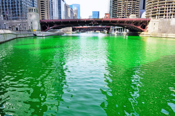 istock Green Chicago River, St. Patricks Day Celebration 653116168