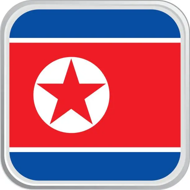 Vector illustration of Flag North Korea