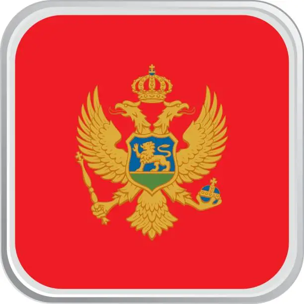 Vector illustration of Flag Montenegro