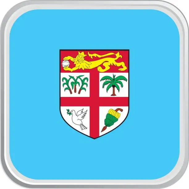Vector illustration of Flag Fiji