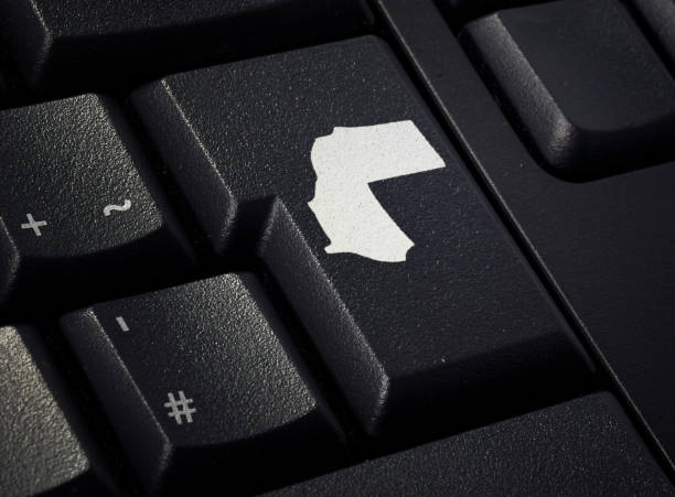 istock Keyboard with return key in the shape of Western Sahara.(series) 653119960