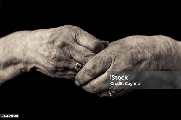 Older Ladys Hands Widows Grief In Old Age Concept Stock Photo - Download Image Now