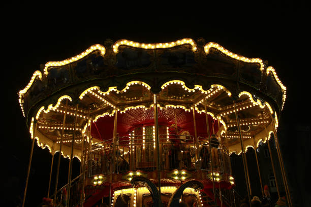 istock beautiful carousel in the New Year holidays 653137796