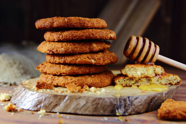 печенье овсяное - oat bagel ストックフォトと画像