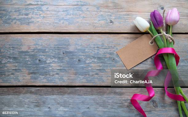 Gift Flowers Background Stock Photo - Download Image Now - Anniversary, Backgrounds, Blank