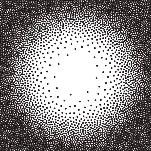 Vector illustration of chaotic dots halftone background