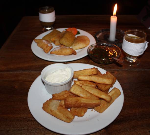 istock Traditional fried Plantain and Empanada meal in Ecuador 653159846