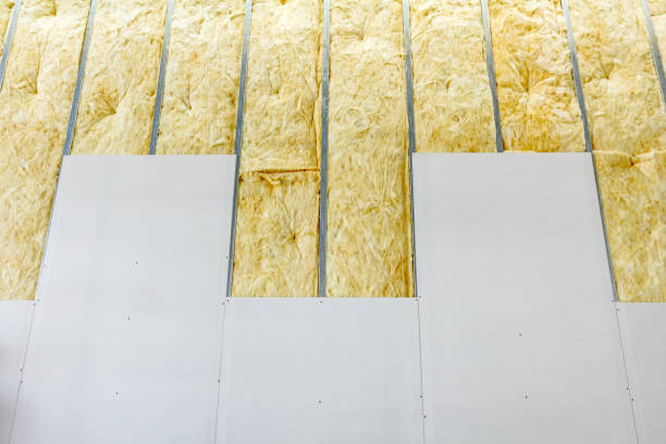 вид на гипсовую стену, гипсокартон находится в стадии строительства - plasterer construction site manual worker plaster стоковые фото и изображения