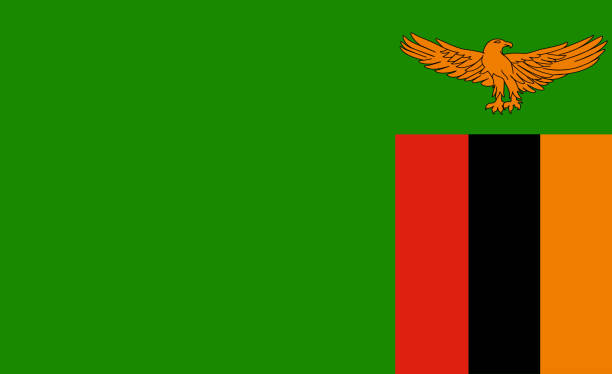 Flag of Zambia Flag of the African country Zambia zambia flag stock pictures, royalty-free photos & images