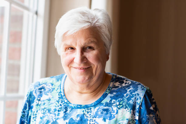 istock Senior woman portrait 653171204