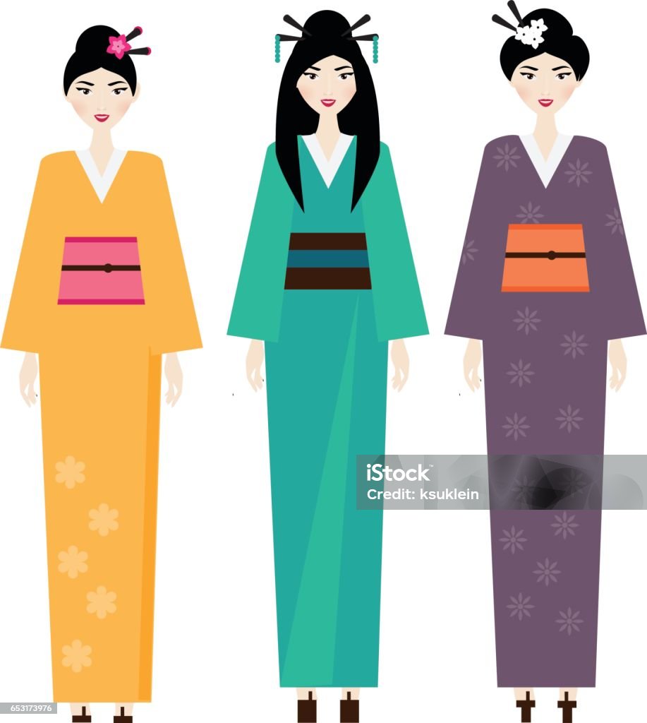 Ilustración de Mujer En Kimono Mujer En Ropa Tradicional Japonesa y más  Vectores Libres de Derechos de Adulto - iStock