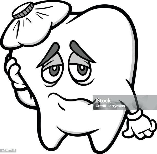 Toothache Illustration Stock Illustration - Download Image Now - Art, Brushing Teeth, Cartoon