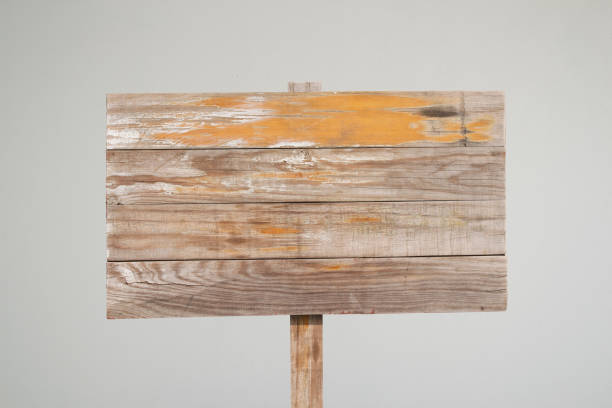 istock Old vintage wood sign 653180342