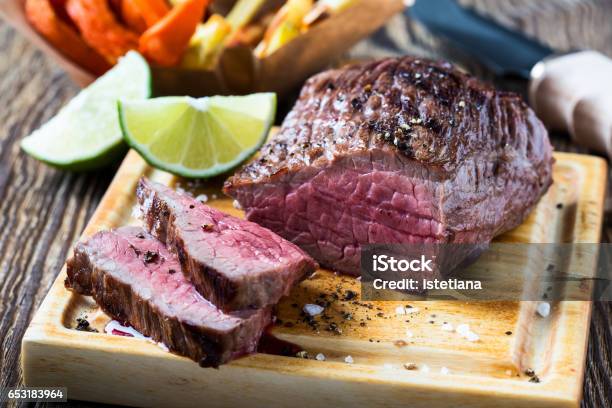 Rare Roast Beef Sirloin Stock Photo - Download Image Now - Blade, Roasted, Beef