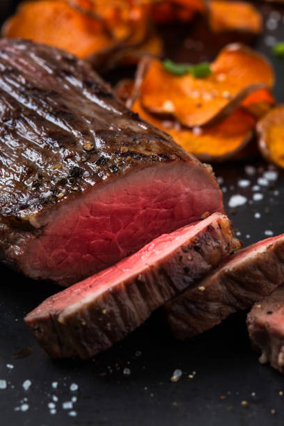 istock Rare roast beef sirloin 653184018