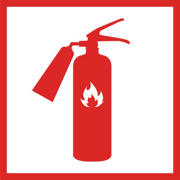 Fire extinguisher icon isolated on background. Vector illustration. vector art illustration