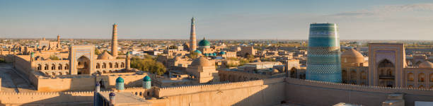 istock Panorama of Khiva at sunset 653187372