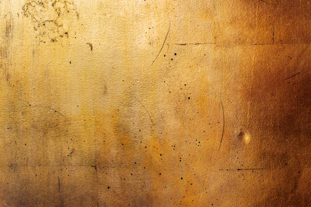 istock Horizontal golden wall, texture of black gold 653191740