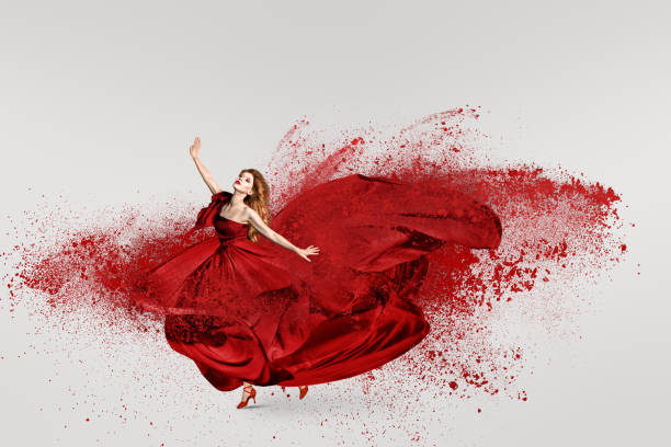 istock Woman dancing with cloud of powder 653194786