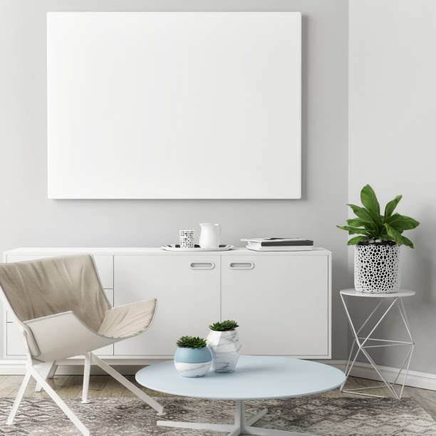 istock Blank poster in Living room Background 653195660