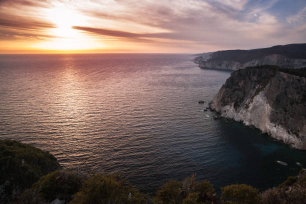 istock Coastal landscape of Cape Keri at sunset 653204254