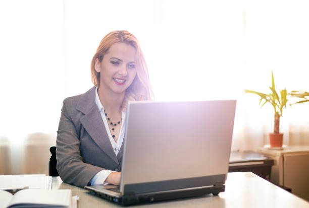 istock Business woman at work 653211788
