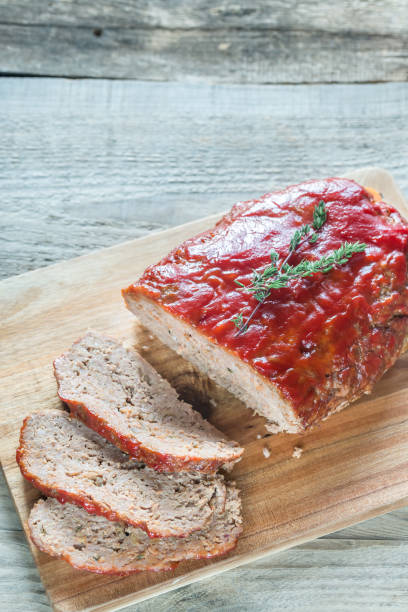 istock Meat loaf covered with tomato sauce 653214418
