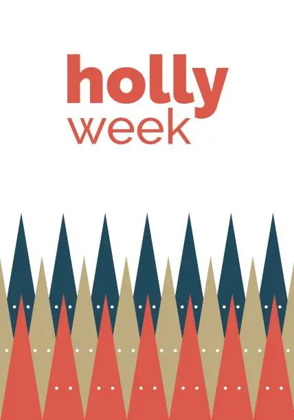 Vector illustration of Holly week
