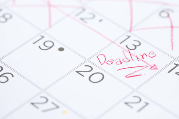 istock The words Deadline written on a Calendar 653221792