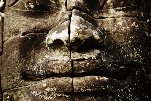 Face of Bayon Angkor Thom Cambodia