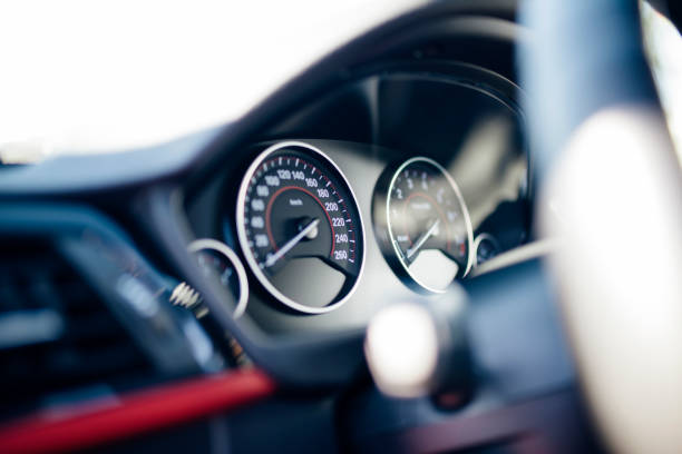 Detail Of Car Dashboard Detail Of Car Dashboard kilometer photos stock pictures, royalty-free photos & images