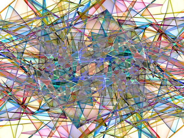 istock Decorative ornate abstract symmetrical grid background. Stained glass. 653238360