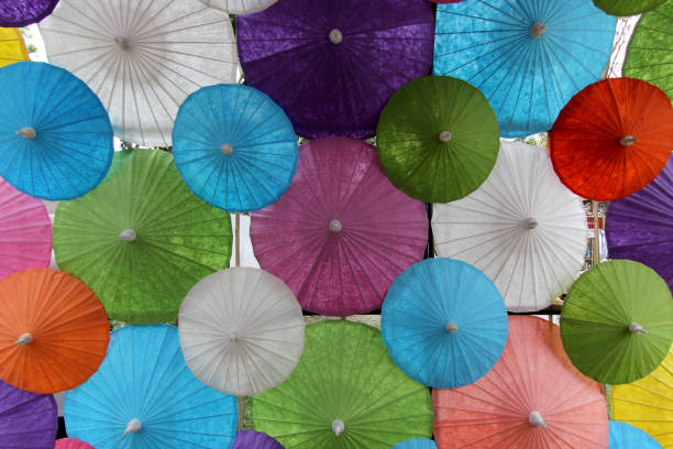 istock group of colorful umbrella 653251180