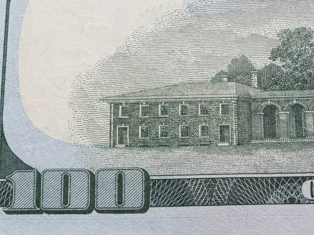 istock Macro of US dollar series, one hundred. 653264772