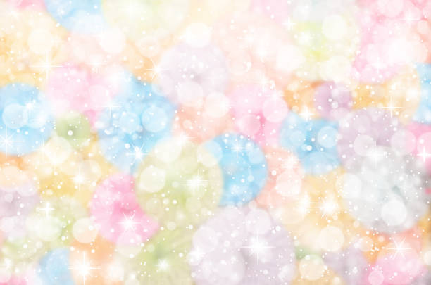 Colorful glowing fantasy with bokeh star of christmas light abstrack background.