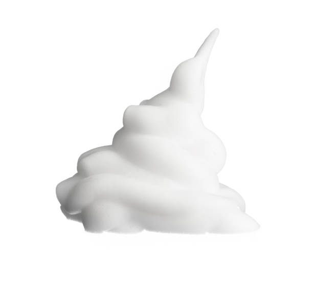 istock Soap foam Shaving cream bubble on white background object health 653280904