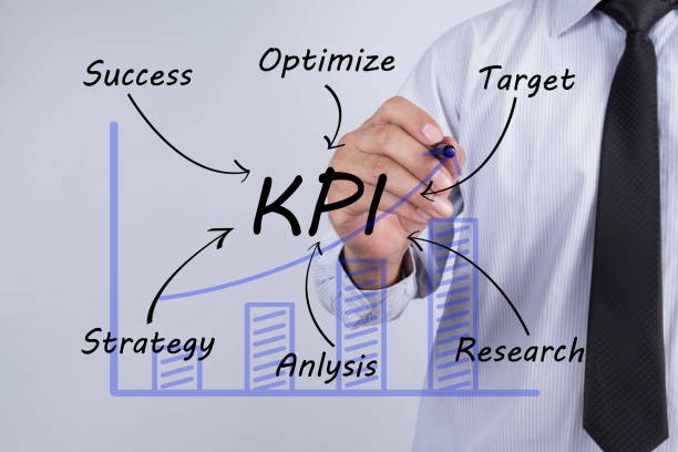istock Businessman hand drawing KPI,concept 653287110