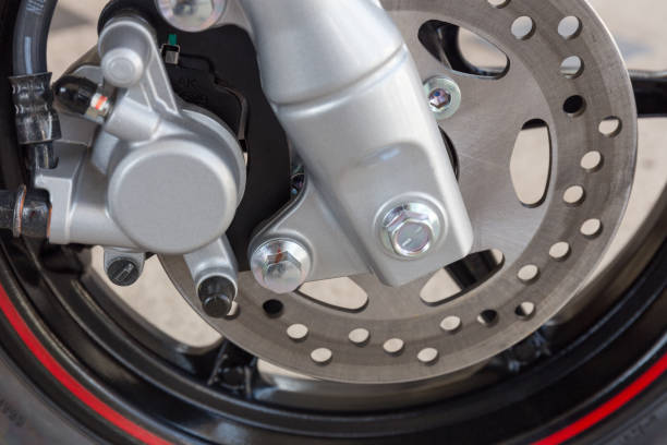 istock Front wheel of a sports motorcycle 653294922