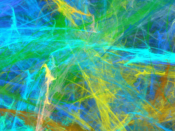 istock image of one Digital Fractal on Black Color 653306510