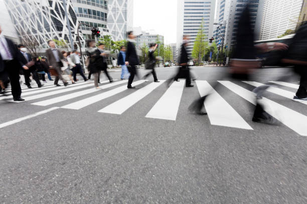 istock Tokyo City Commuters at Crosswalk 653306902
