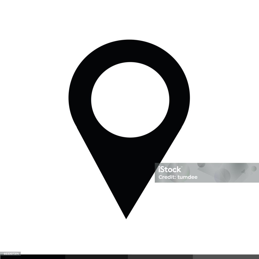 Location Pin Icon Illustration design Assertiveness stock vector